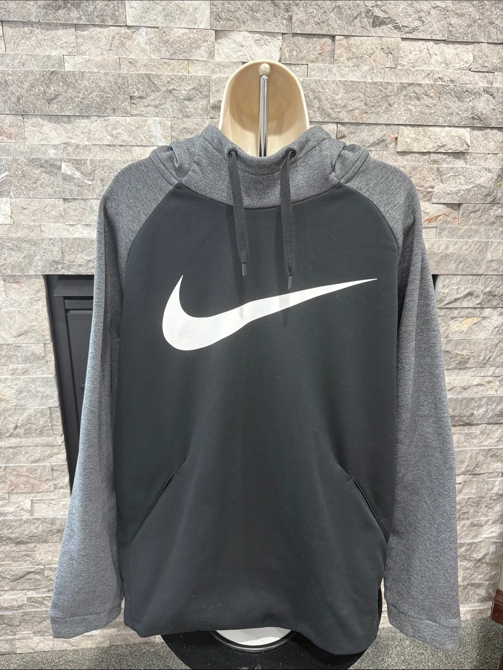 Nike Men’s Dri Fit Black & Gray Hoodie
